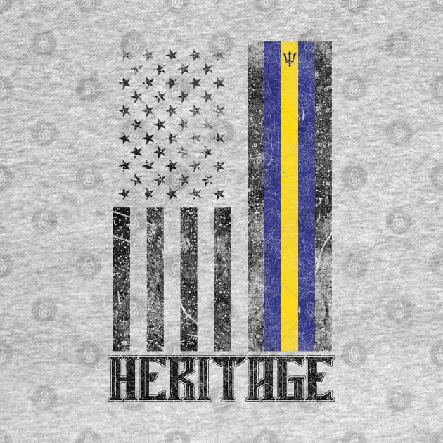 Barbados Hispanic Heritage destressed flag by Coqui Tees